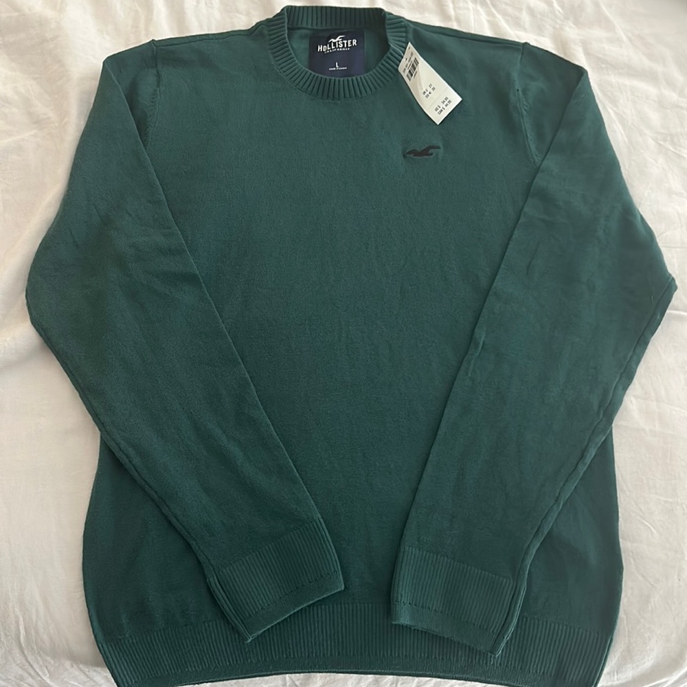 HOLLISTER Men’s green sweater - Size L